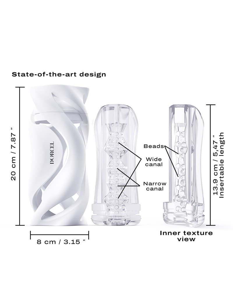 Dorcel - Deep Blow - Masturbator met Sleeve - Wit 5