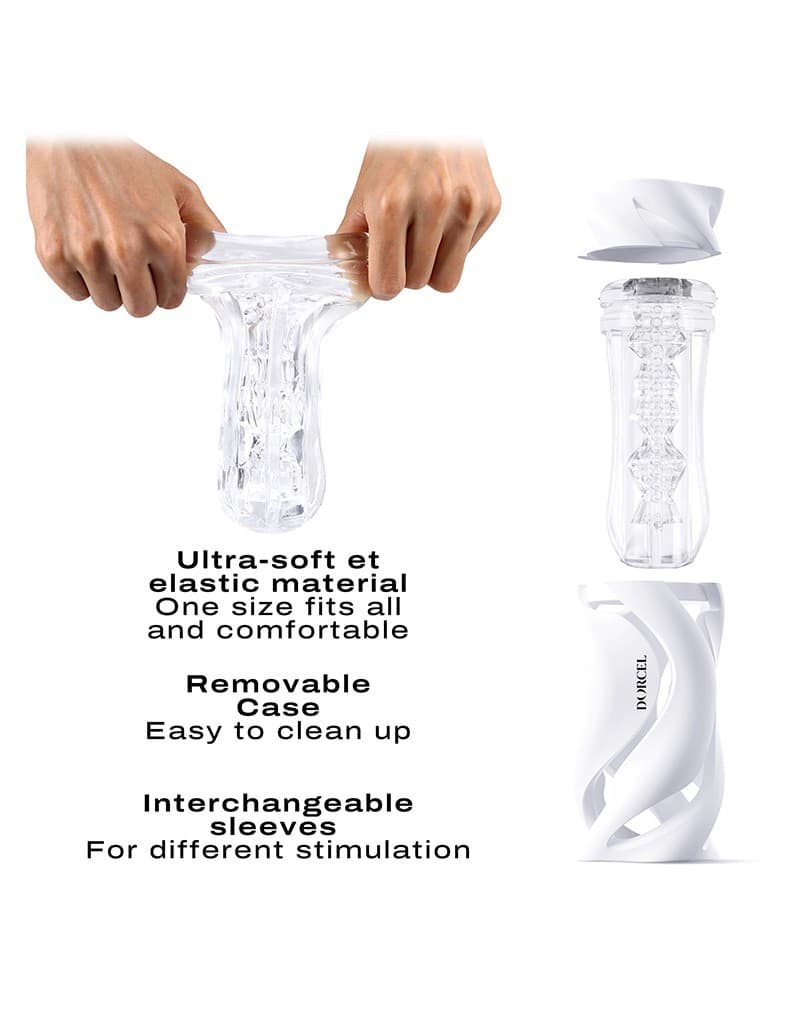 Dorcel - Deep Blow - Masturbator met Sleeve - Wit 6