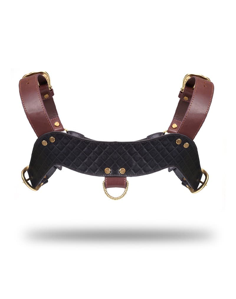 Liebe Seele - Leren Borstharnas - Zwart, Bruin & Goud 1