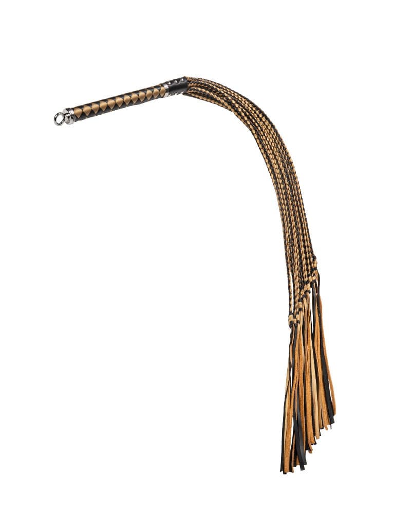 RISE - Thick Cat O. Nine Whip - Zwart/Goud 1