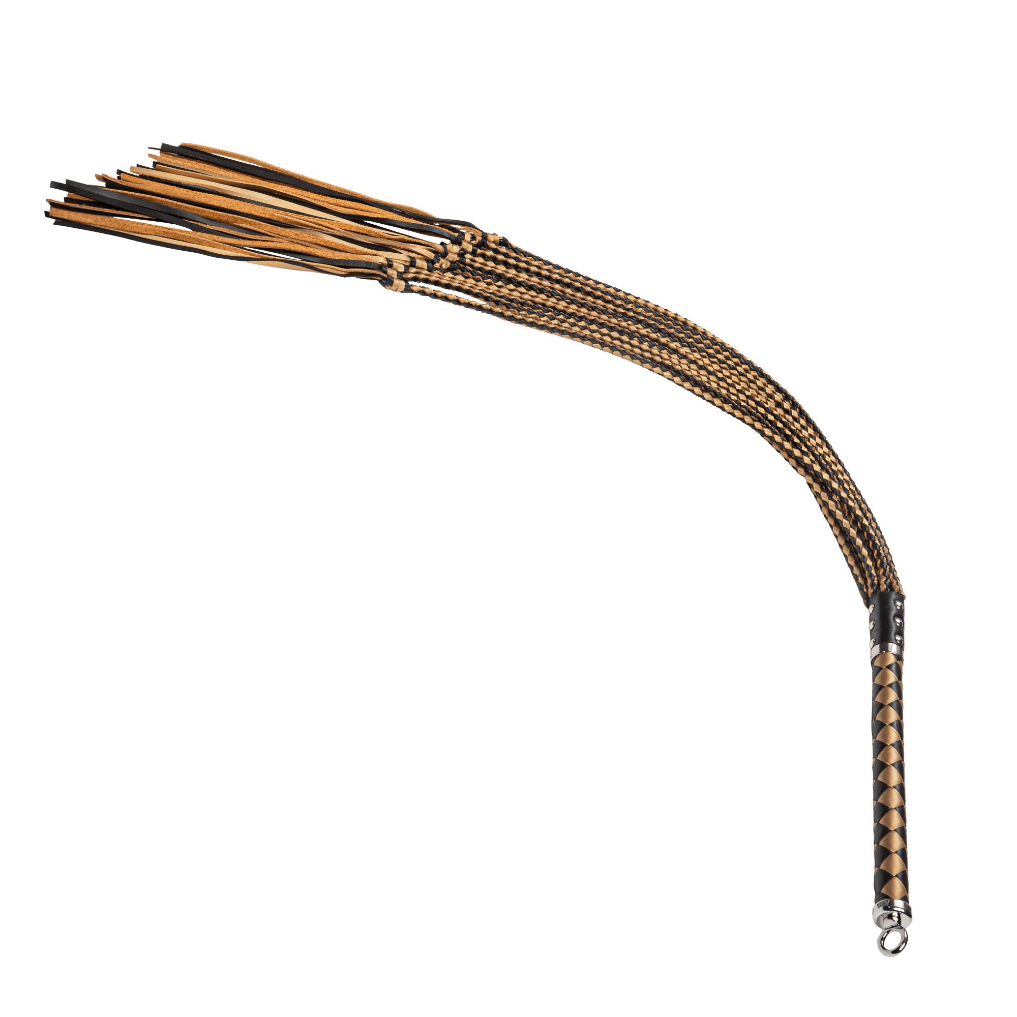 RISE - Thick Cat O. Nine Whip - Zwart/Goud 3