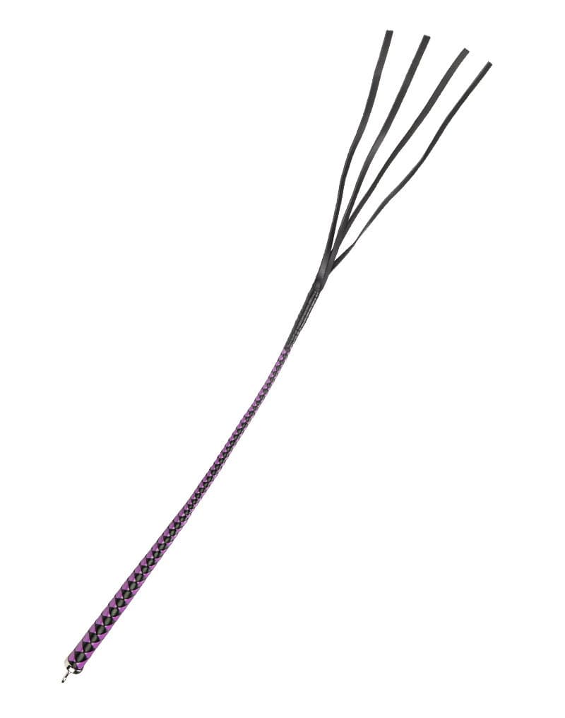 RISE - 90cm Bull Whip - Zwart/Paars 1