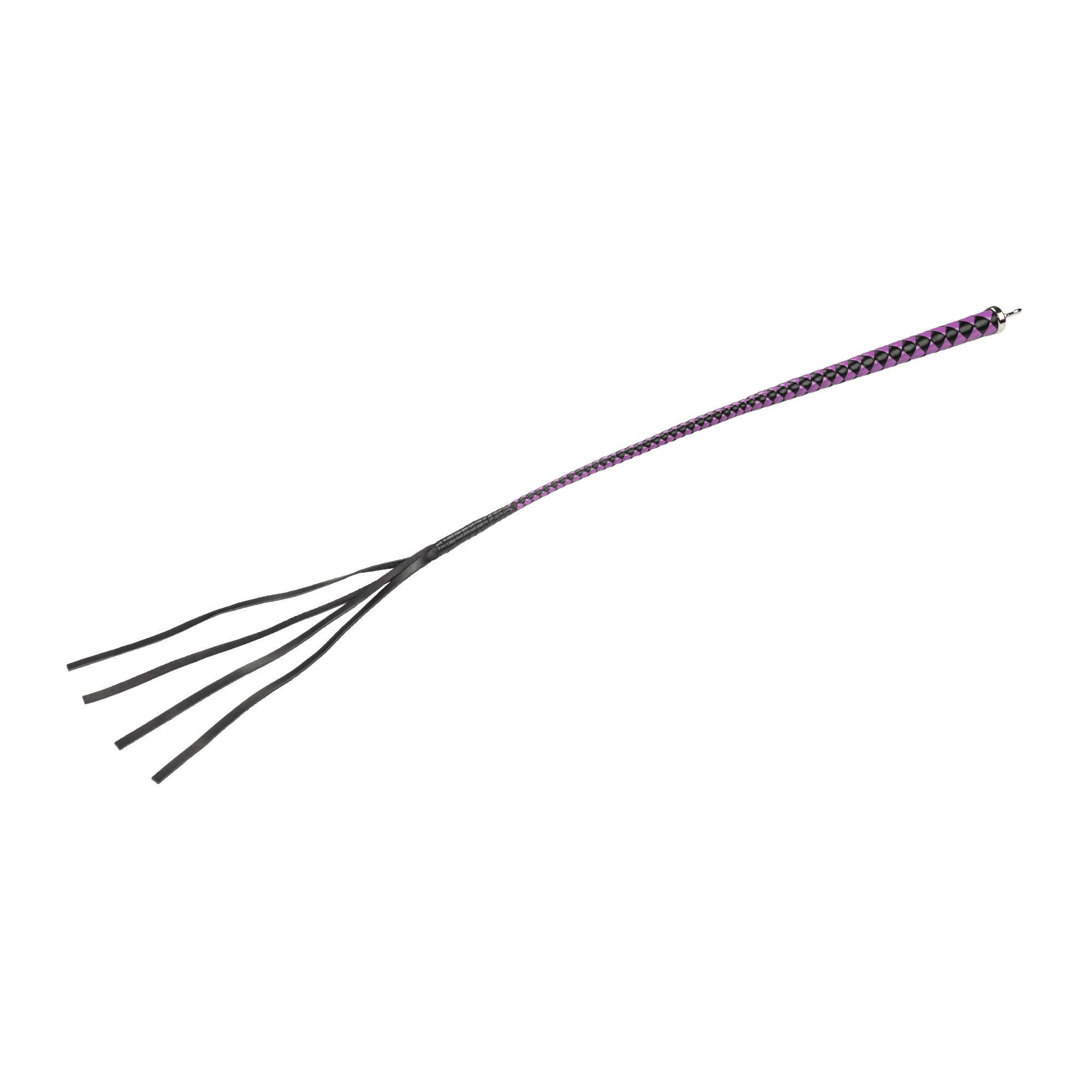 RISE - 90cm Bull Whip - Zwart/Paars 2