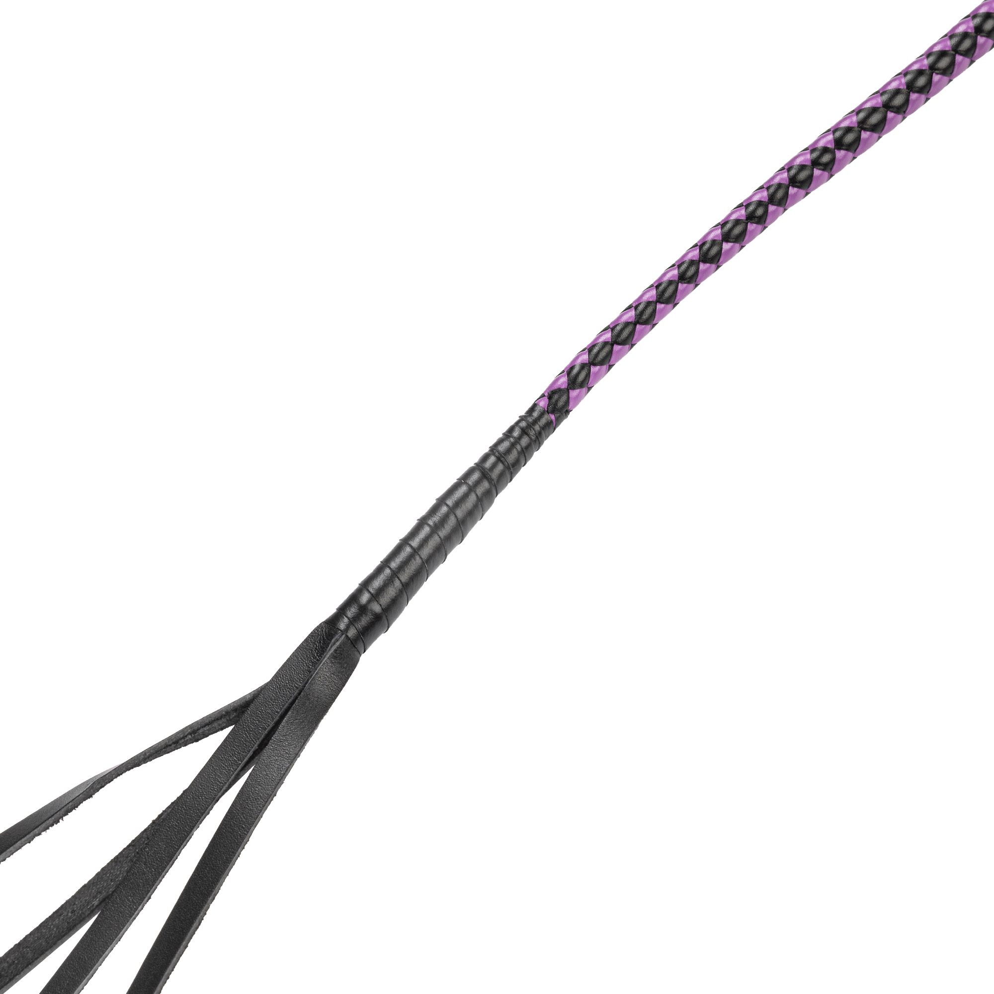 RISE - 90cm Bull Whip - Zwart/Paars 4