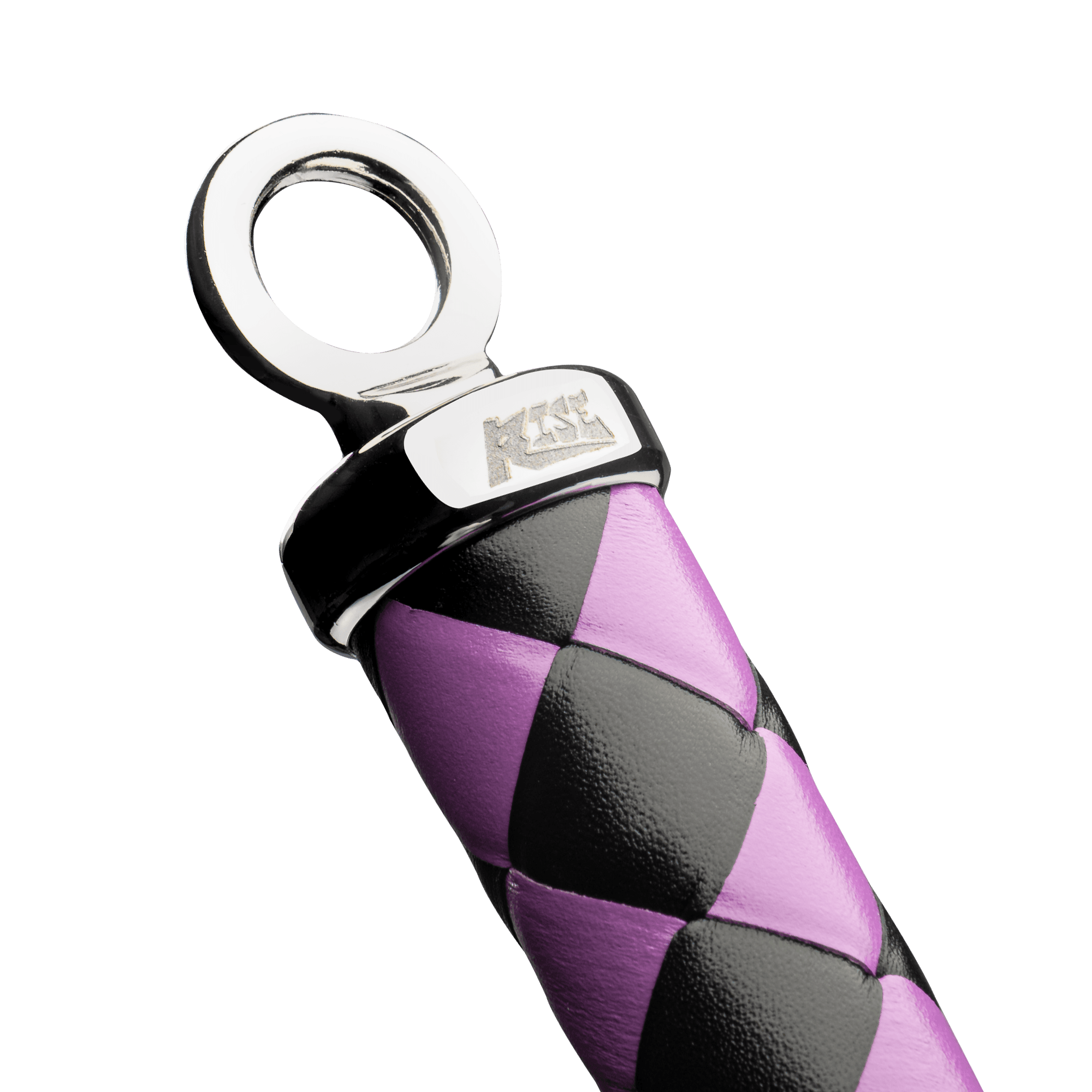 RISE - 90cm Bull Whip - Zwart/Paars 5
