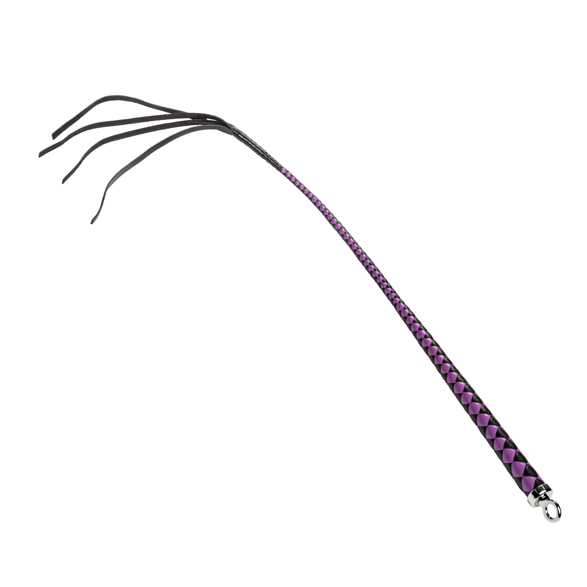 RISE - 90cm Bull Whip - Zwart/Paars 6