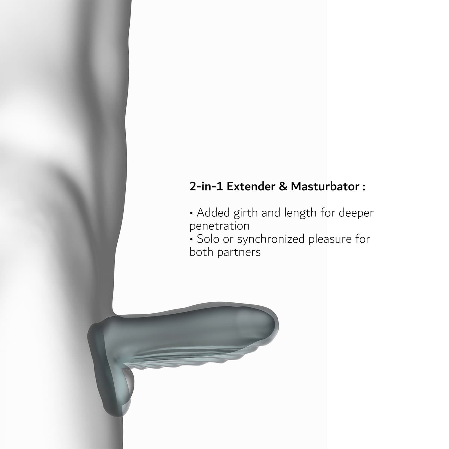 MANWAN - Ryzer Max - Penisverlenger en zachte masturbatiehuls - Pine Grey 5