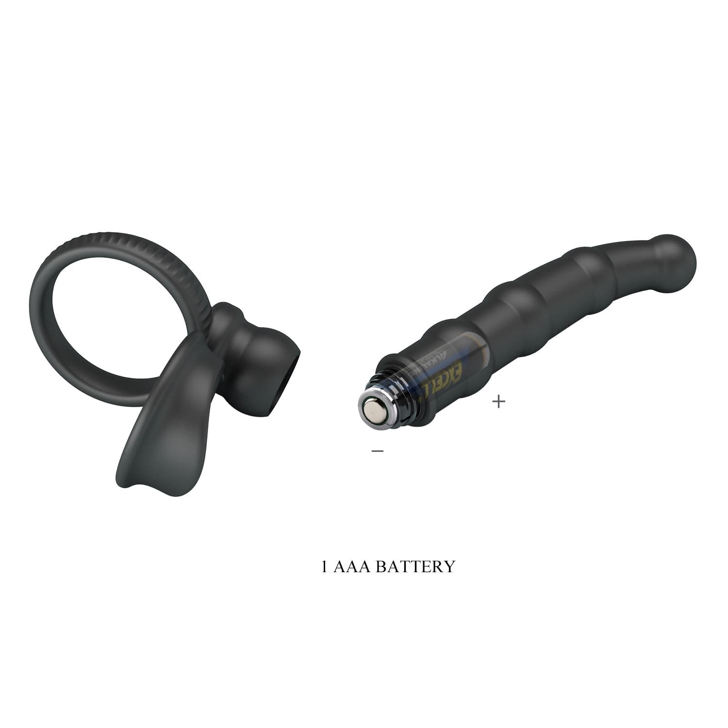PL - Tatum - Anale vibrator met penisring - Zwart 9