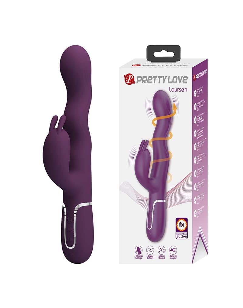 PL - Laurens - Rabbit Vibrator - Burgundy