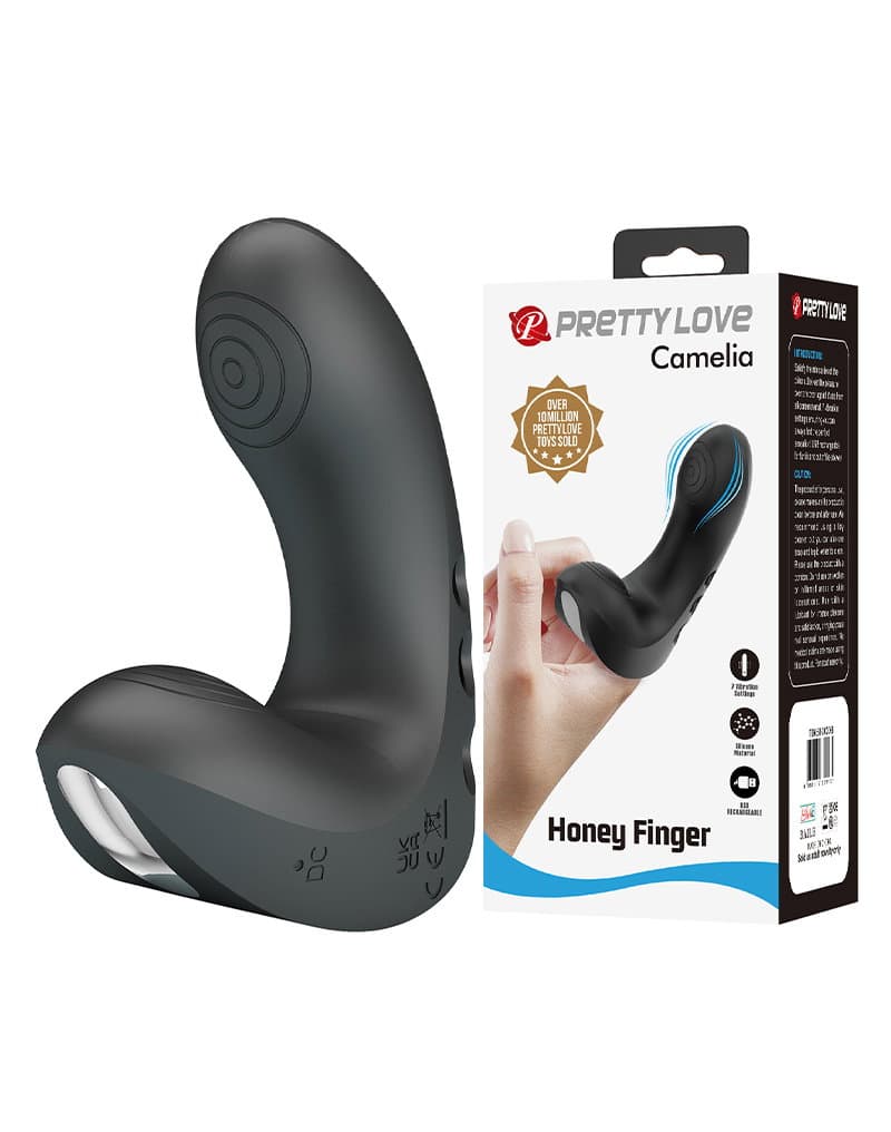 PL - Camelia - Vinger Vibrator - Zwart
