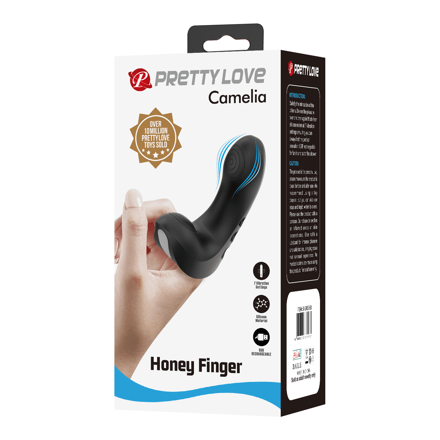 PL - Camelia - Vinger Vibrator - Zwart 8