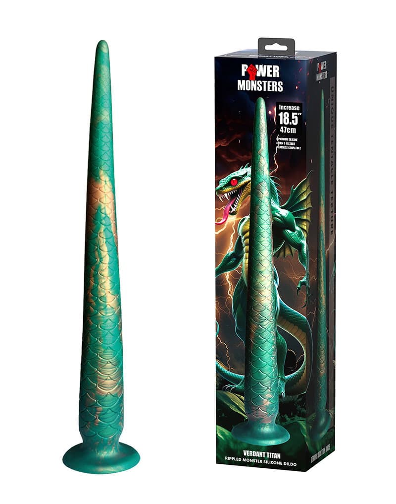 Power Monsters - Verdant Titan - Mythical Beast-Tail Dildo - Mix Color