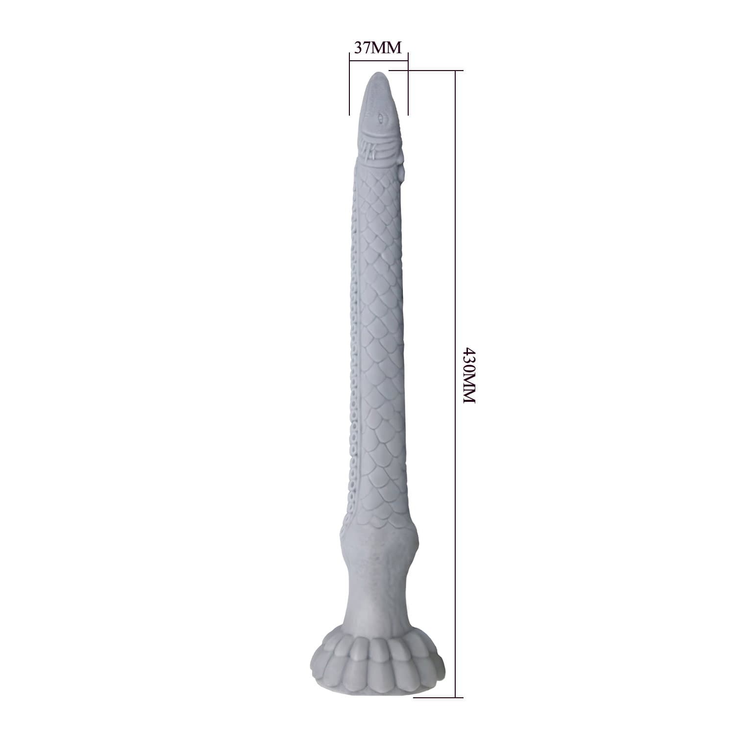 Power Monsters - Basilisk - Taps toelopende dildo - Mix Color 6