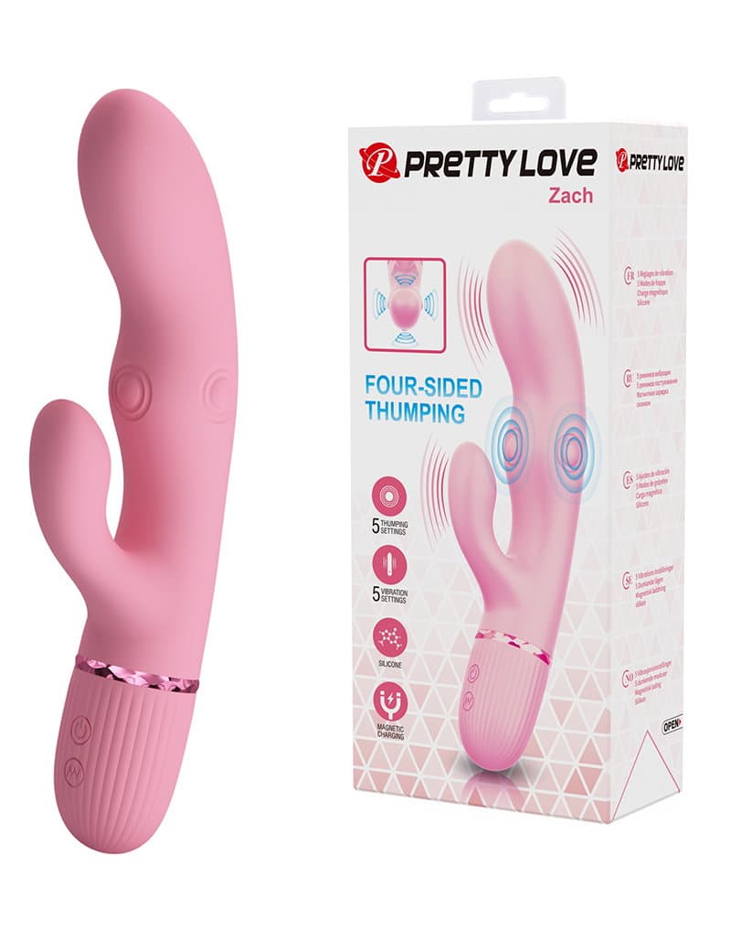 PL - Zach - Rabbit Vibrator - Roze