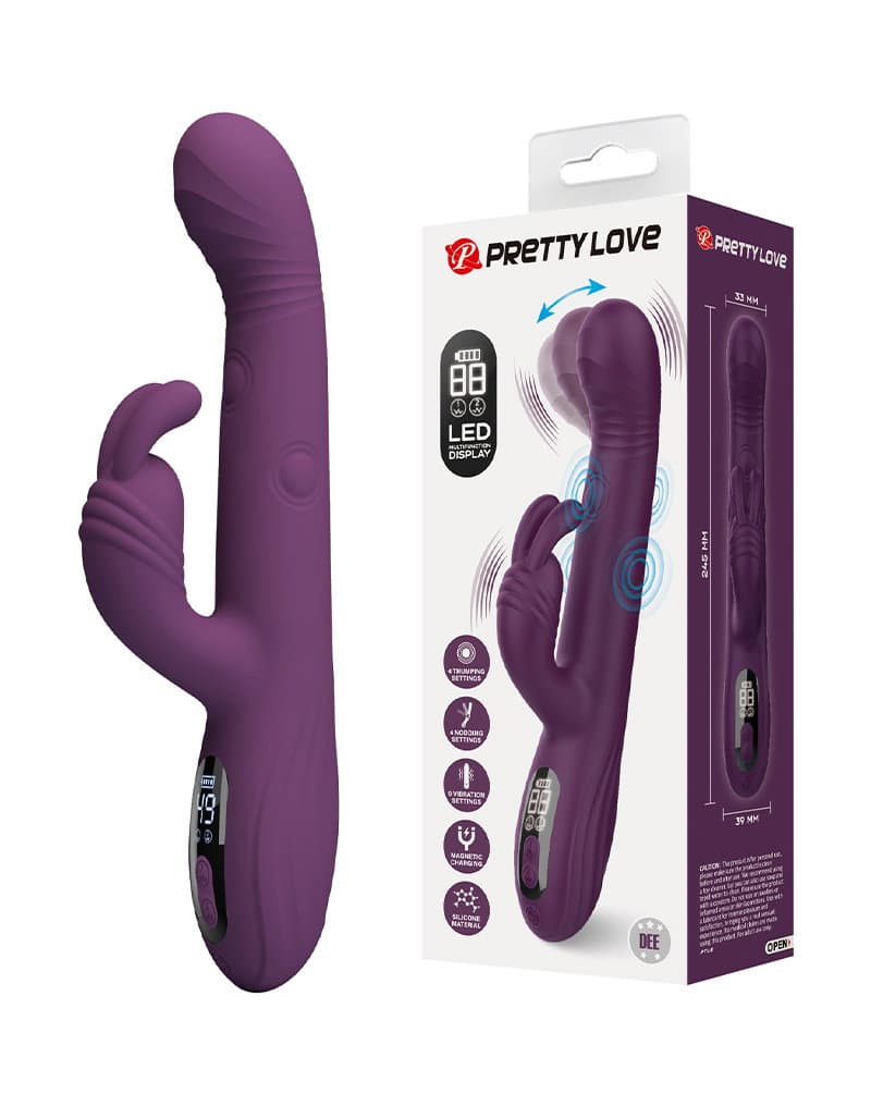 PL - Dee - Rabbit Vibrator - Bordeauxrood
