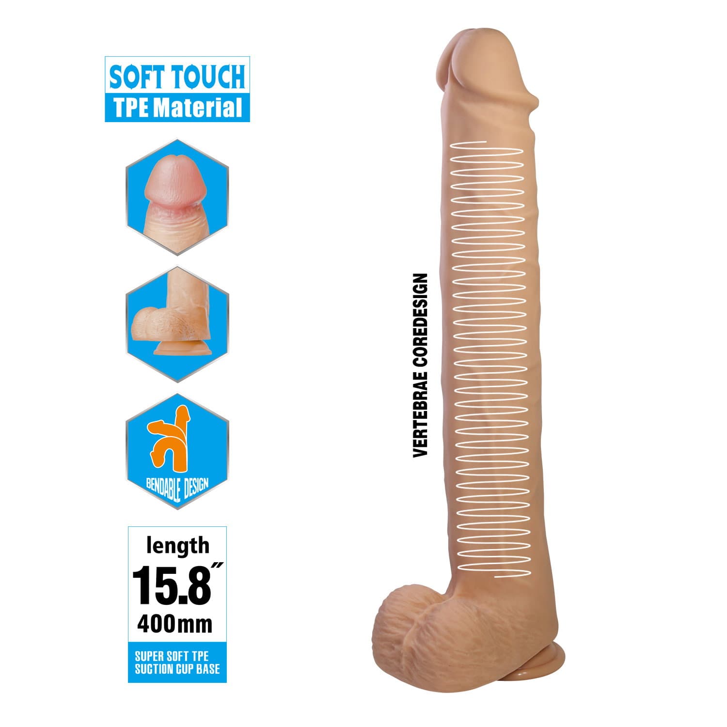 PL - Pat - Super Huge Dildo - Nude 8