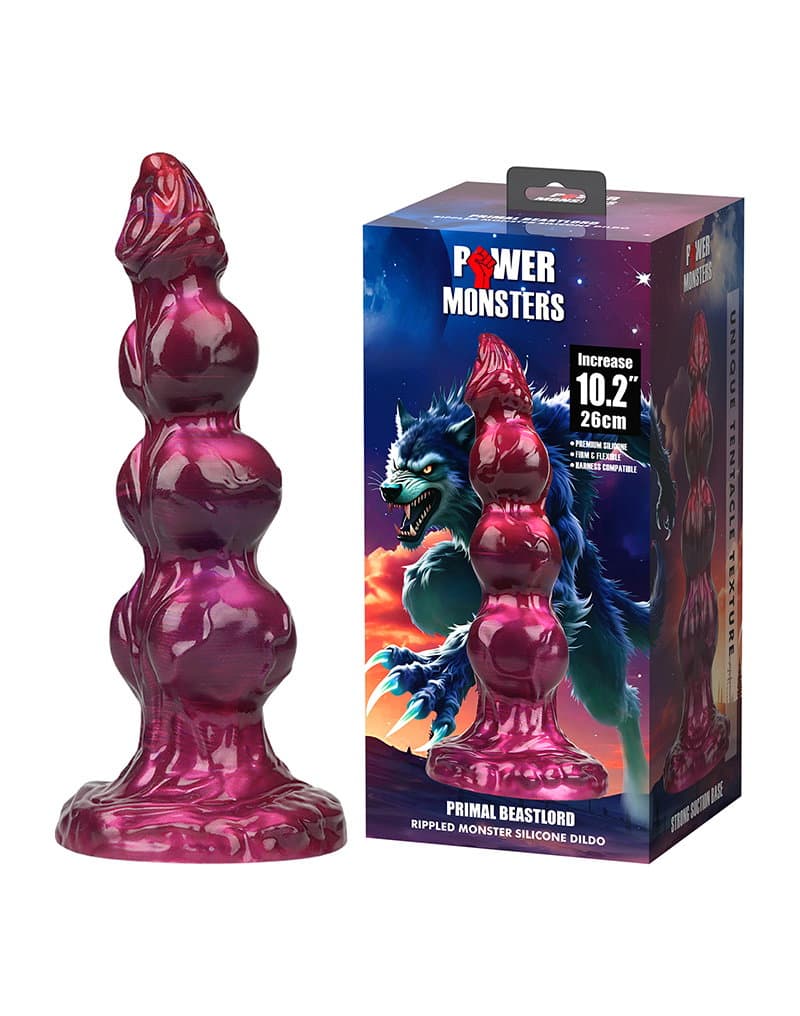 Power Monsters - Primal Beastlord - Rippled Monster Dildo - 26 cm - Mix Color