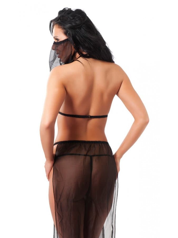 Amorable by Rimba - Buikdanseres set (4 delig) - One Size - Zwart 3