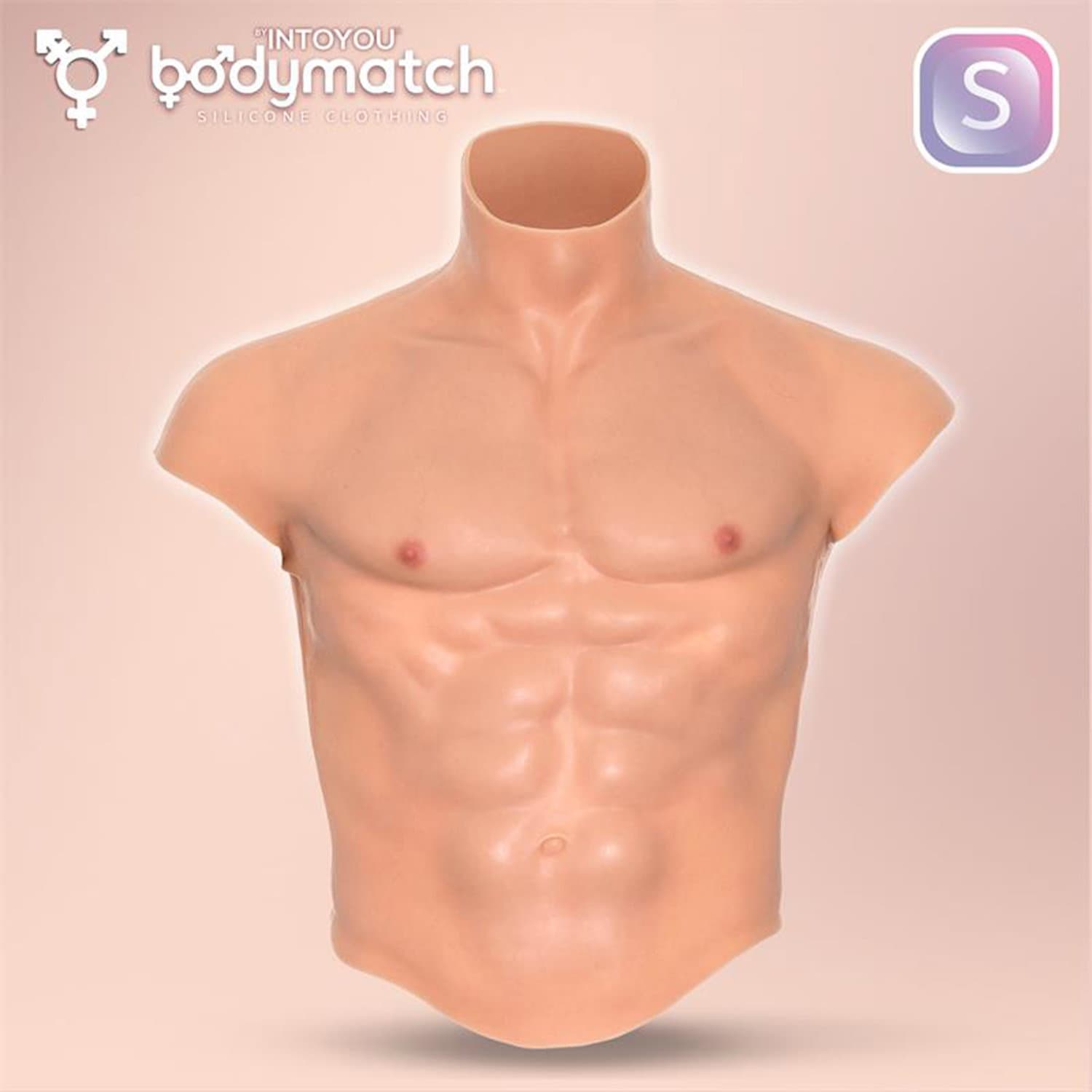 BODYMATCH - Boomax - Hyperrealistisch siliconen spierpak - Maat S - Huidskleur 2