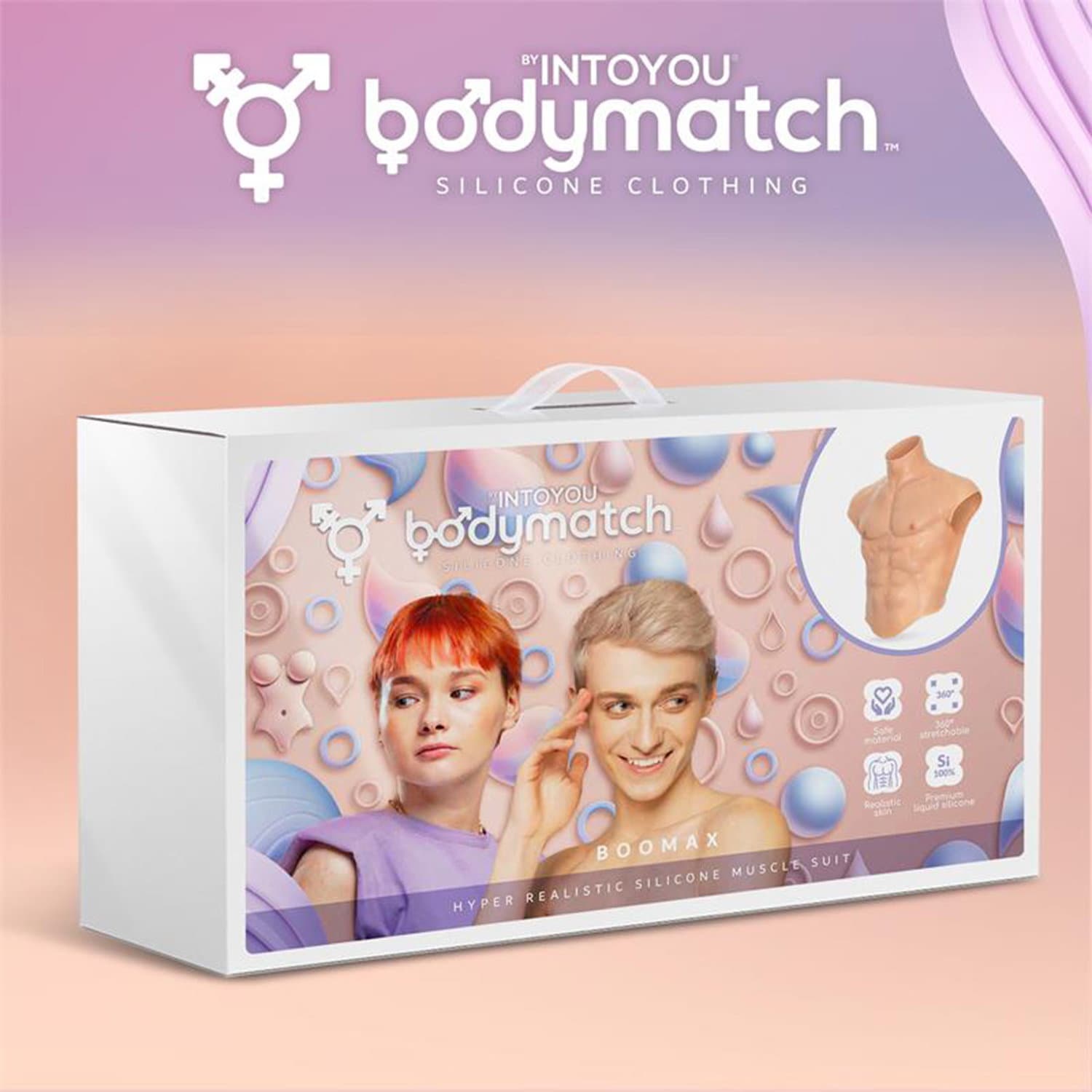 BODYMATCH - Boomax - Hyperrealistisch siliconen spierpak - Maat L - Huidskleur 6