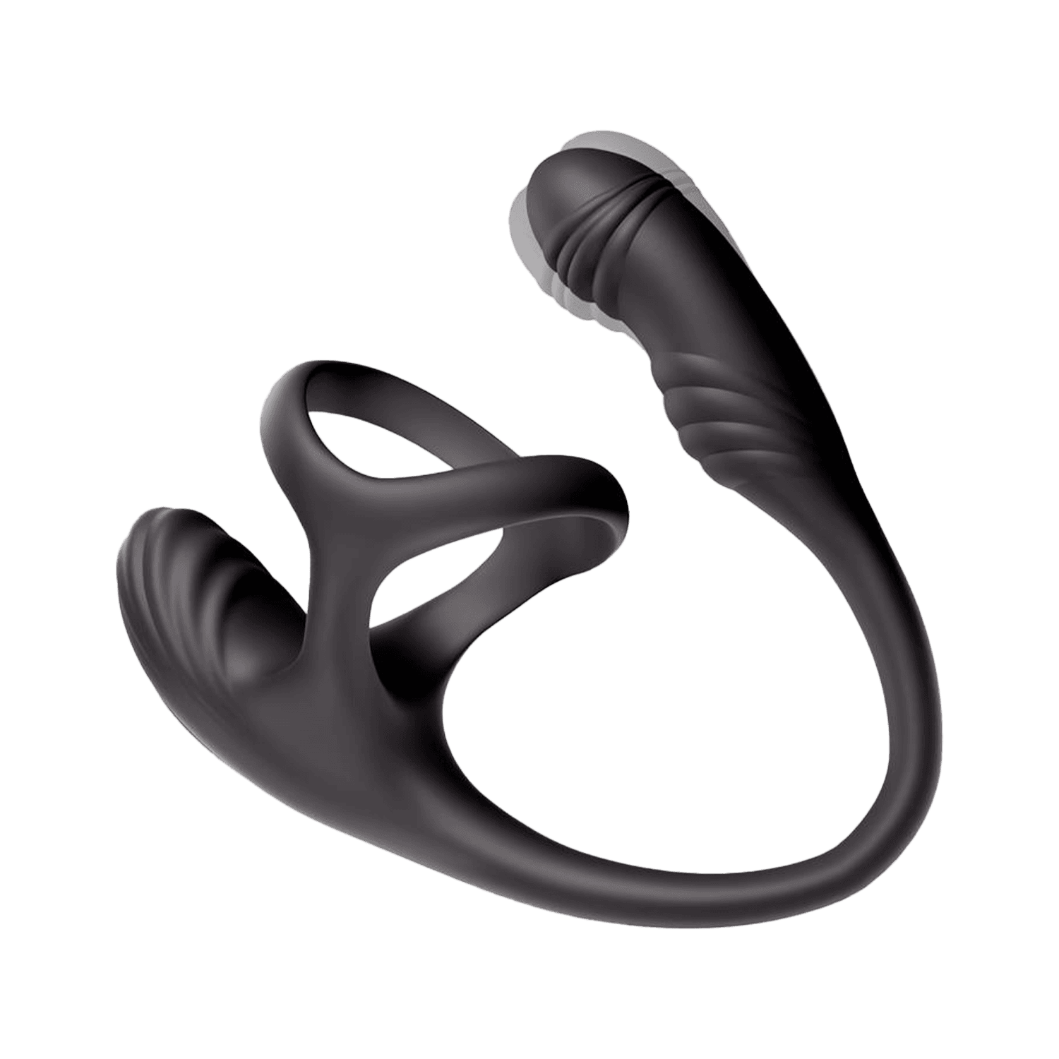 IY - Kamber - Golvende vibrerende anale plug en cockring met afstandsbediening - Zwart 2