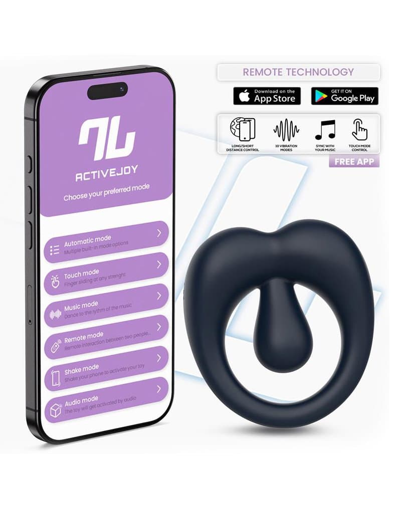 IY - Kenny - Penisring met clitorisstimulator en app-bediening - Night Blue 2
