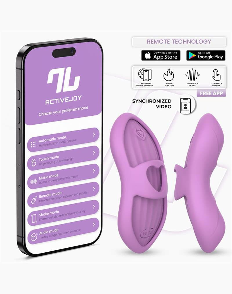 IY - Laia - Verwarmde vingervibrator met app-bediening - Lavendel 2