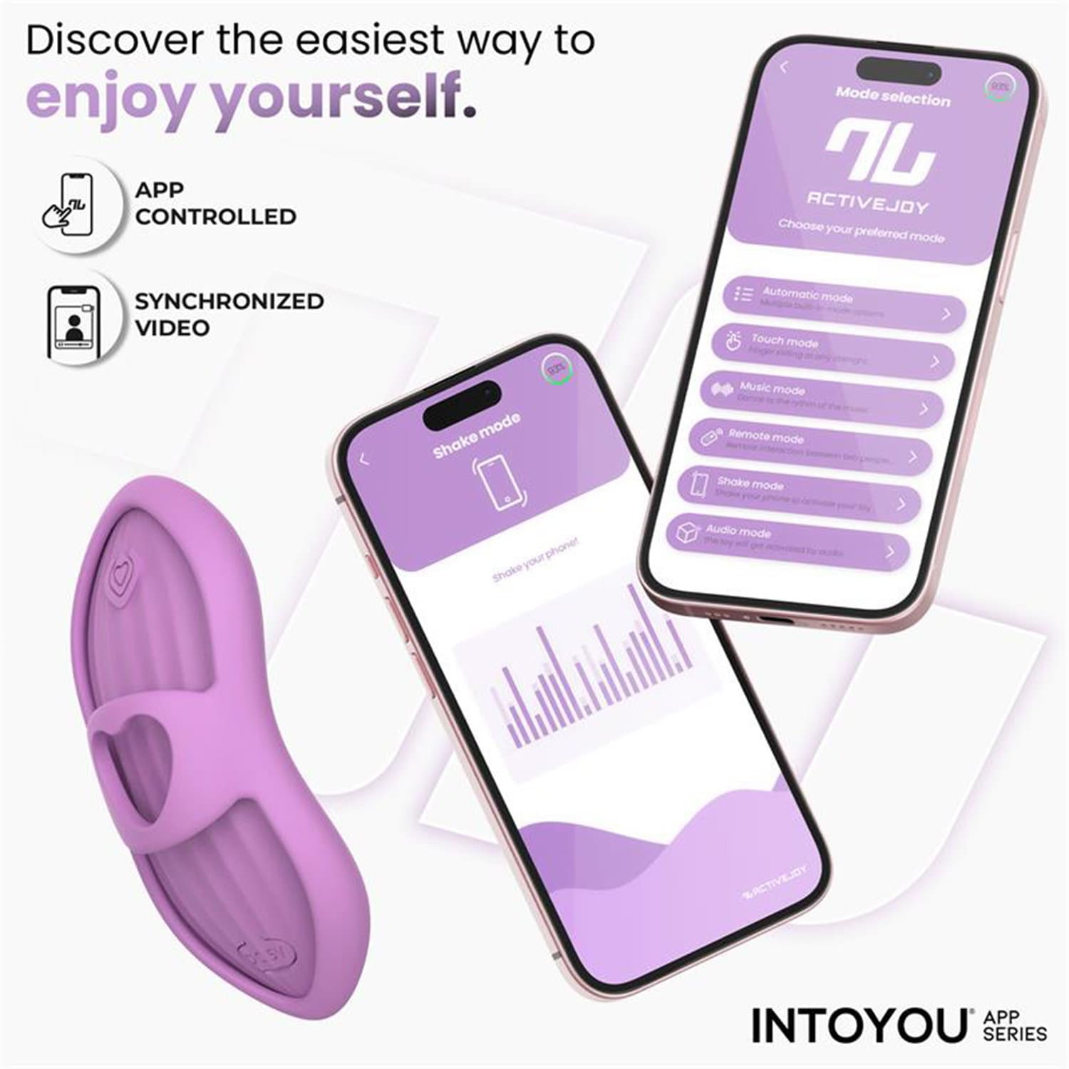 IY - Laia - Verwarmde vingervibrator met app-bediening - Lavendel 9