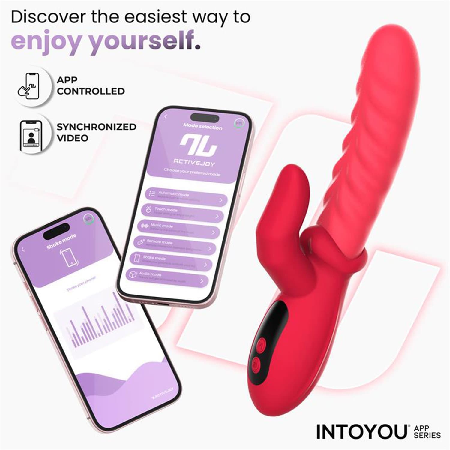 IY - Tingly - Vibrator en vinger met app-bediening - Rood 9