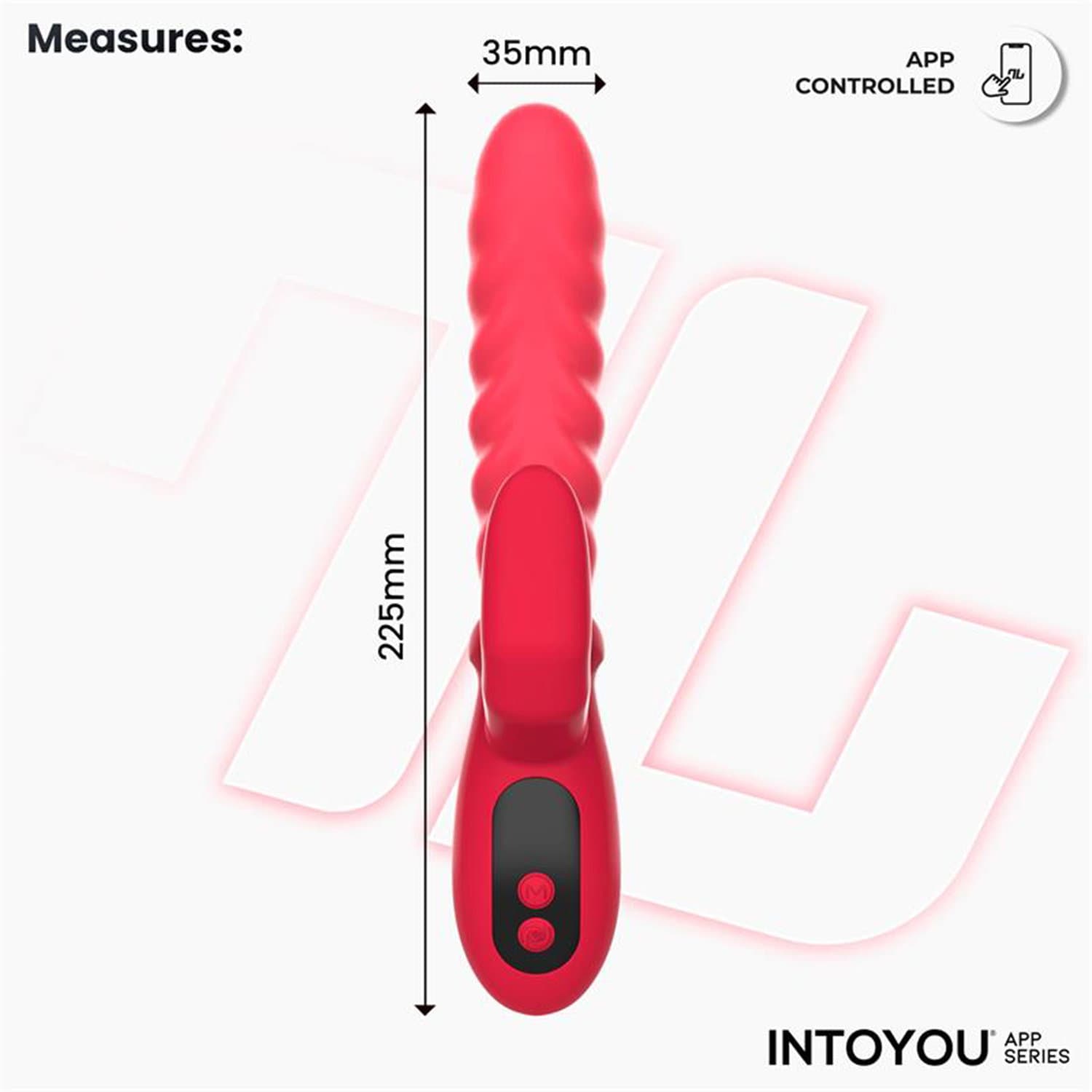 IY - Tingly - Vibrator en vinger met app-bediening - Rood 10