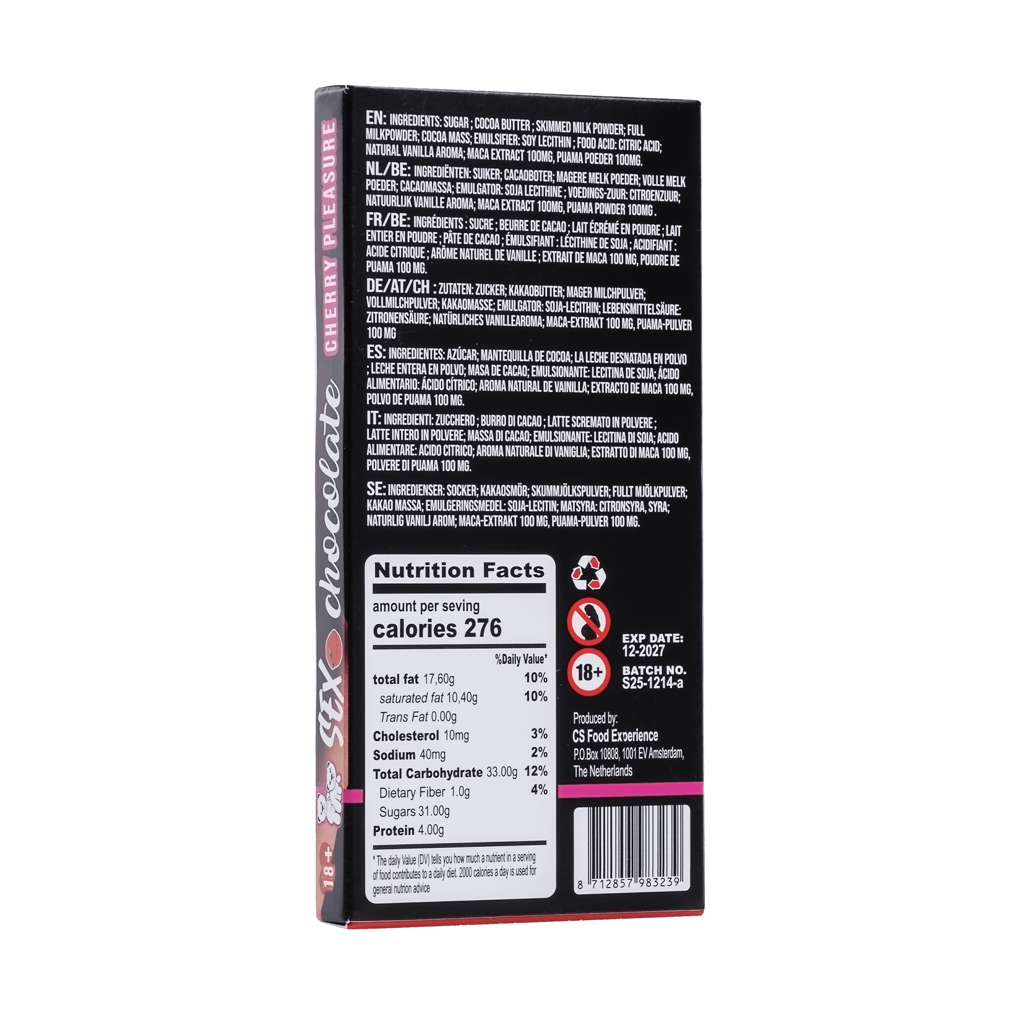 Boinky – Chocolate Sex Cherry - Display met 10 repen 7