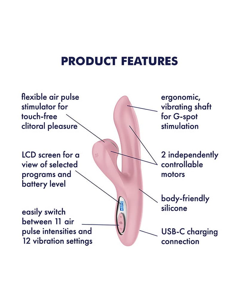 Satisfyer - Pro+ G-Spot Generation 2 - Rabbit-vibrator met luchtpulsen - Roze 4