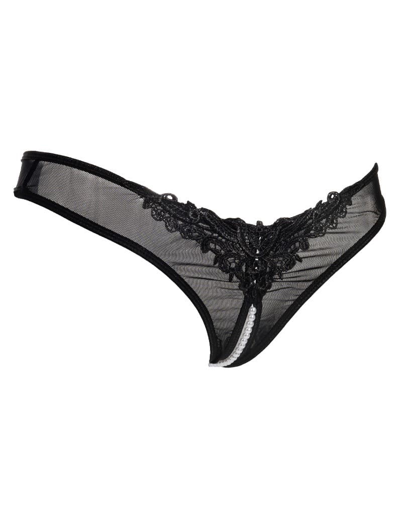 Amorable by Rimba - Open String met parels - One Size - Zwart 5