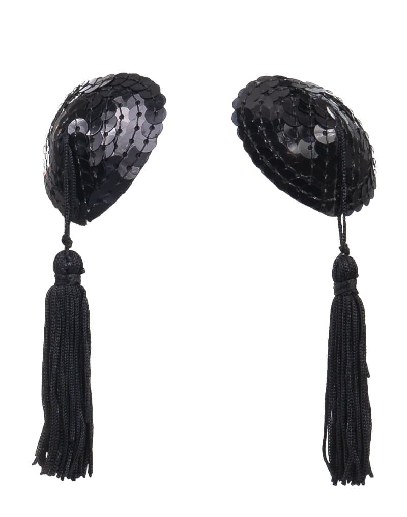 Amorable by Rimba - Tepel Bedekkers met Franjes - Zwart 5