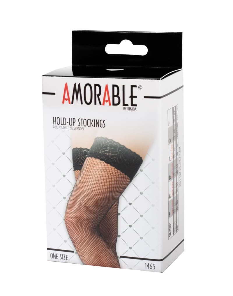 Amorable by Rimba - Hold-Up Netkousen - One Size - Zwart 2