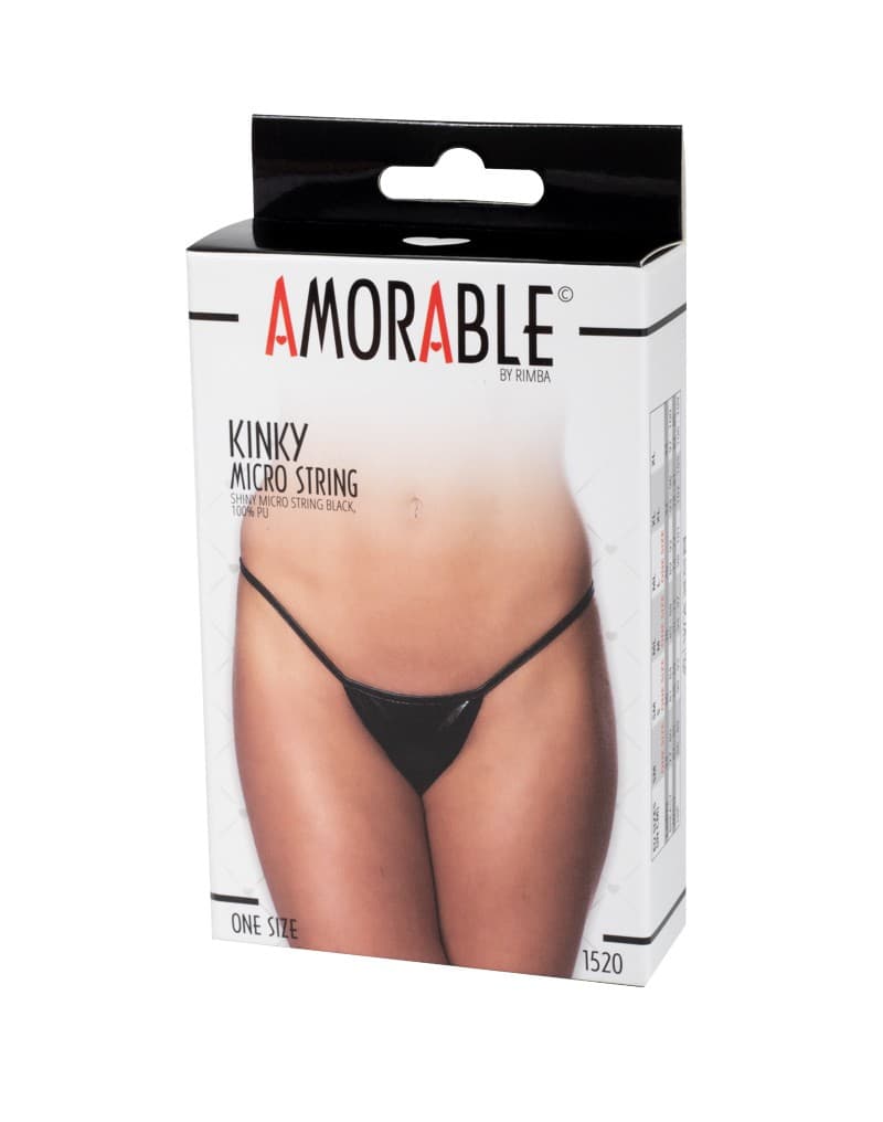 Amorable by Rimba - Mini String - One Size - Zwart (art. 1520) 3