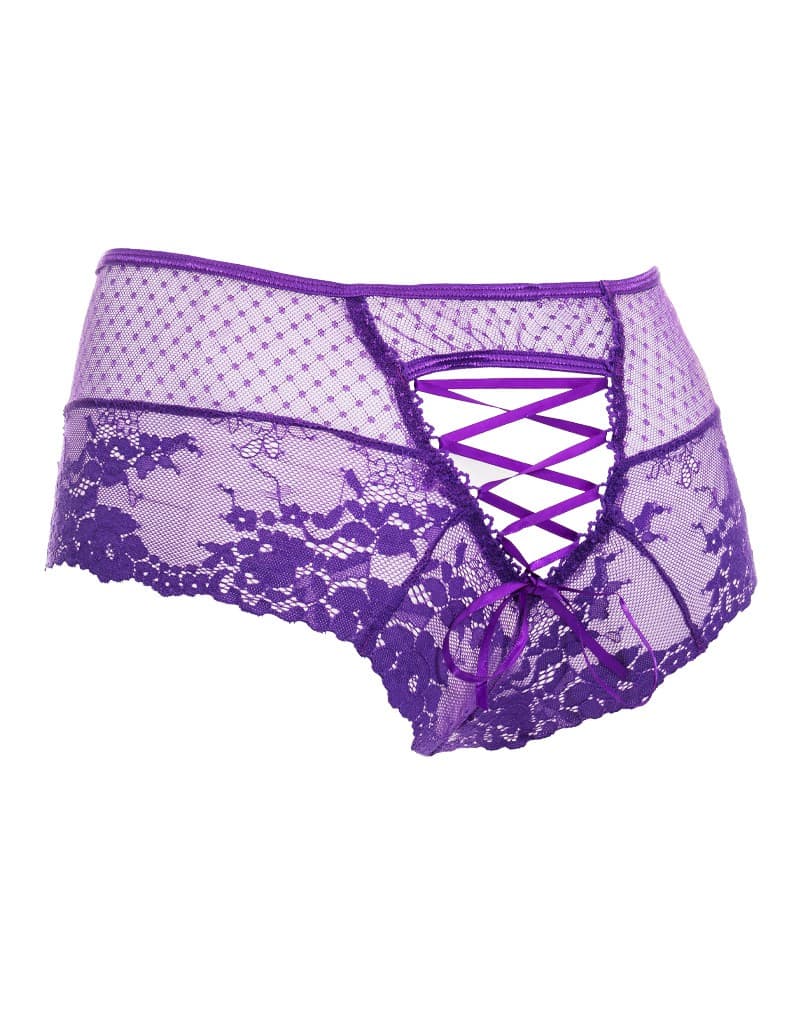 Amorable by Rimba - Slip met Open Achterkant - One Size - Paars 7