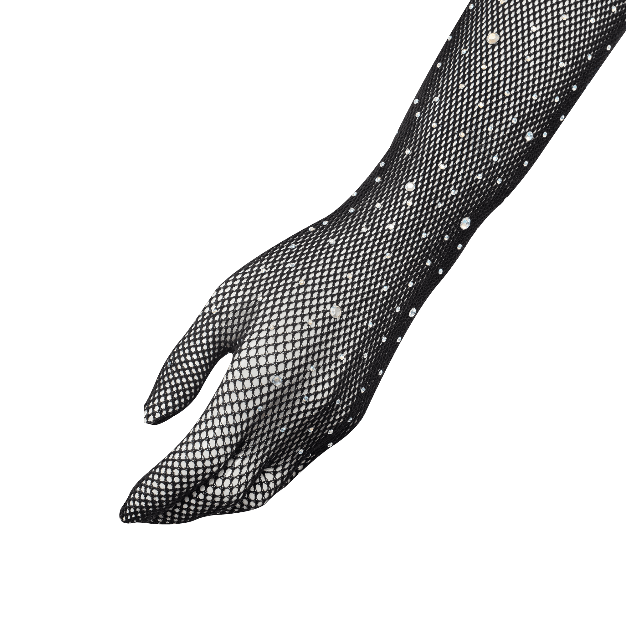 Amorable by Rimba - Handschoenen met strass-steentjes - One Size - Zwart 7