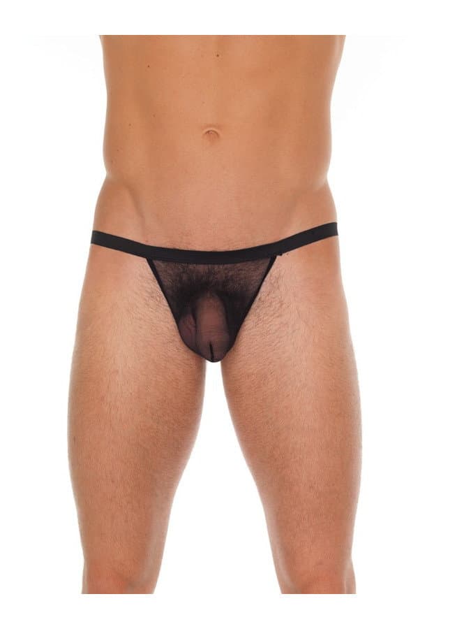 Amorable by Rimba - Doorzichtige string - One Size - Zwart (art. 1901)