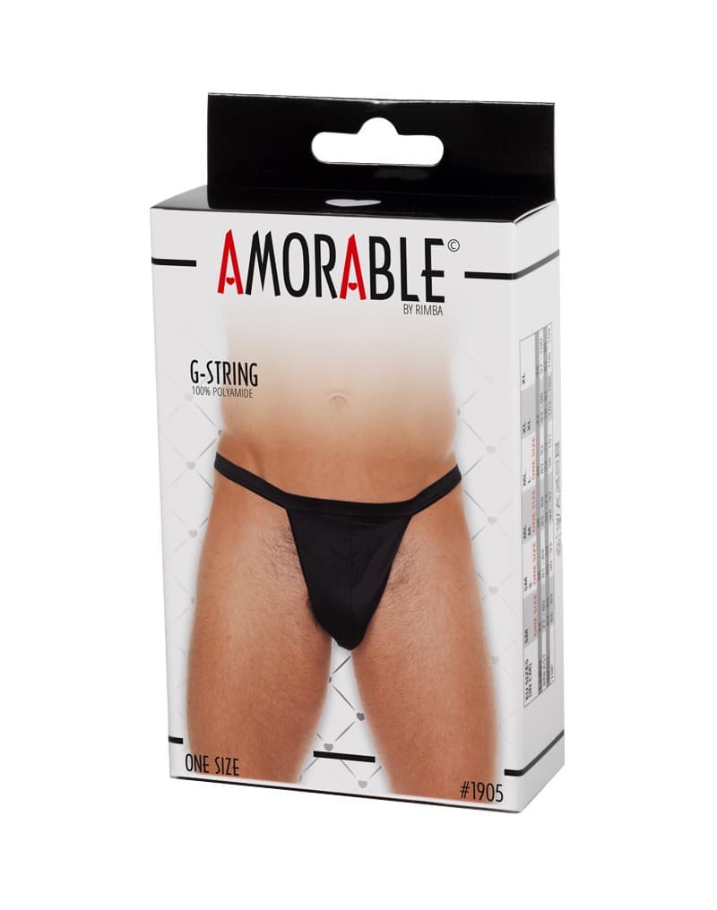 Amorable by Rimba - String - One Size - Zwart (art. 1905) 2