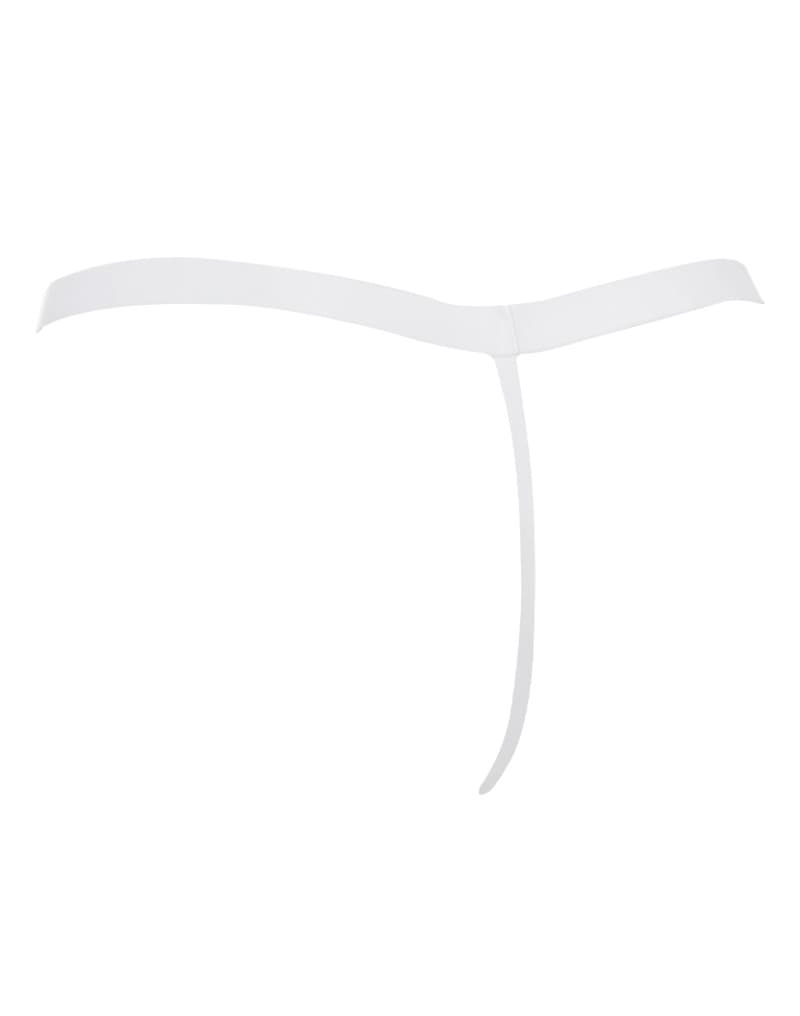 Amorable by Rimba - Doorzichtige string met ritssluiting - One Size - Wit 6