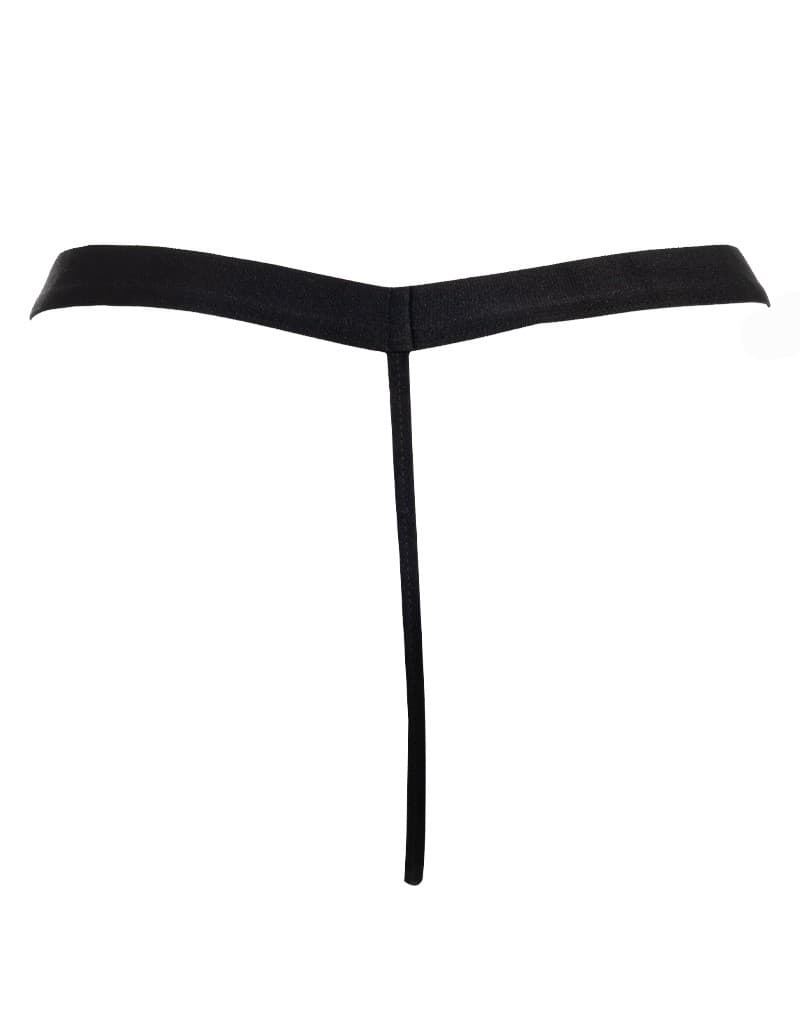 Amorable by Rimba - String met ritssluiting - One Size - Zwart (art. 1912) 6