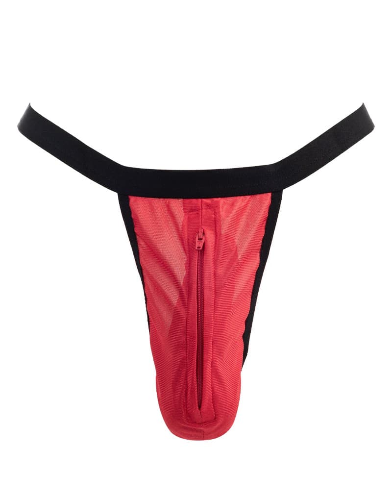 Amorable by Rimba - String met ritssluiting - One Size - Rood 4