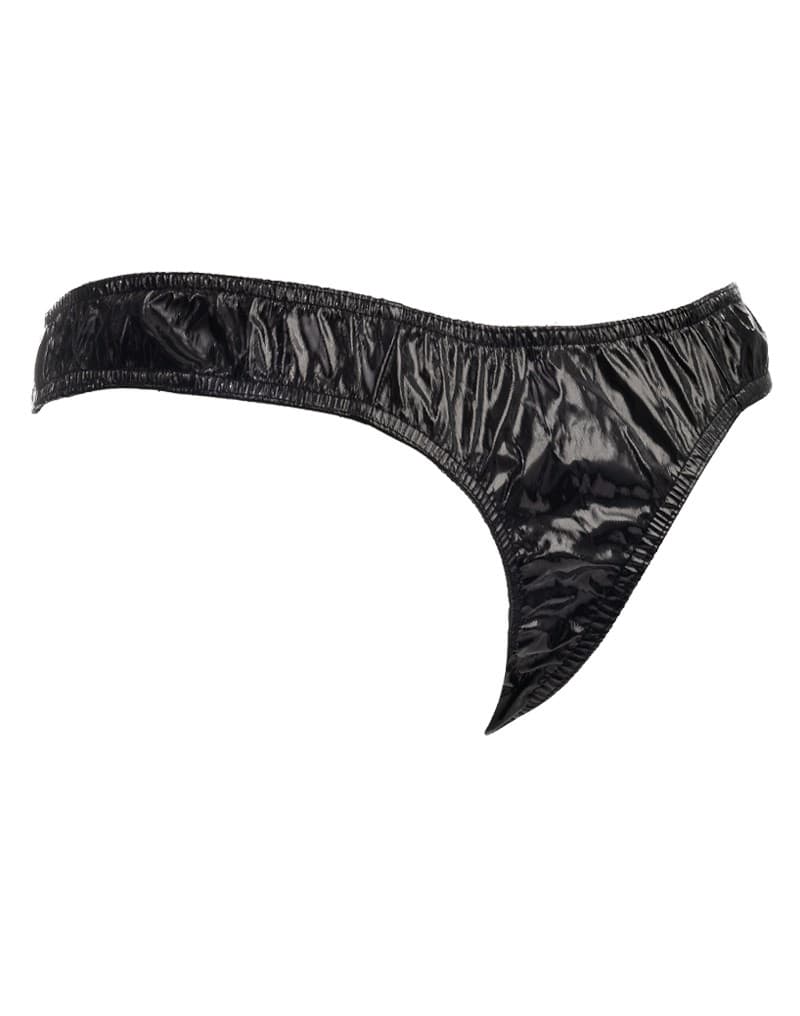 Amorable by Rimba - String met lak look - One Size - Zwart 7
