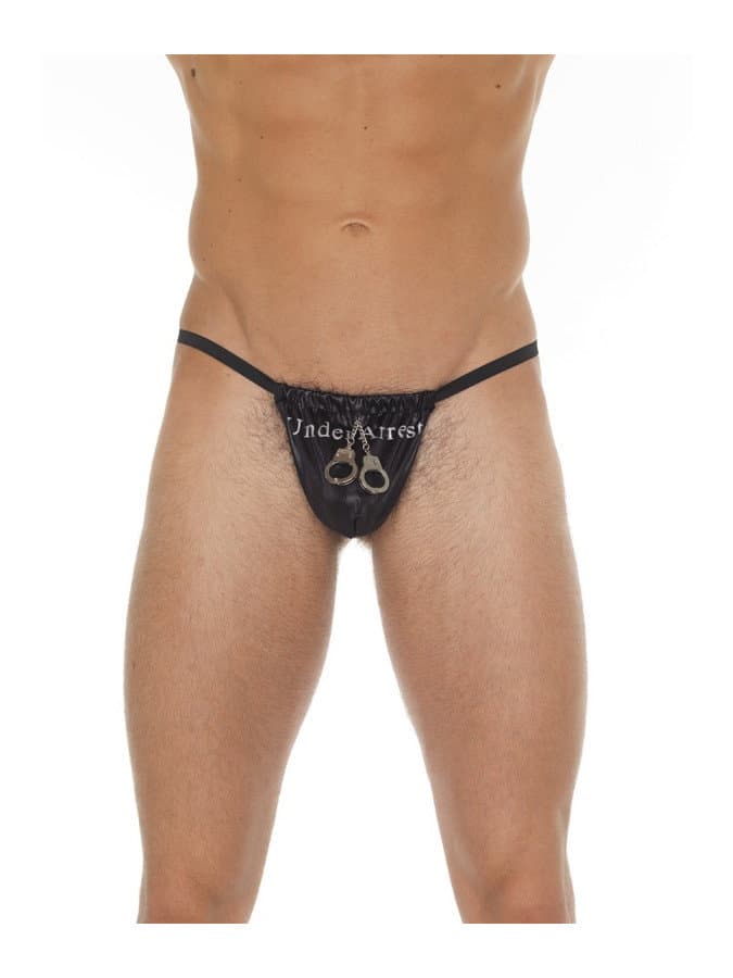 Amorable by Rimba - String met tekst - One Size - Zwart