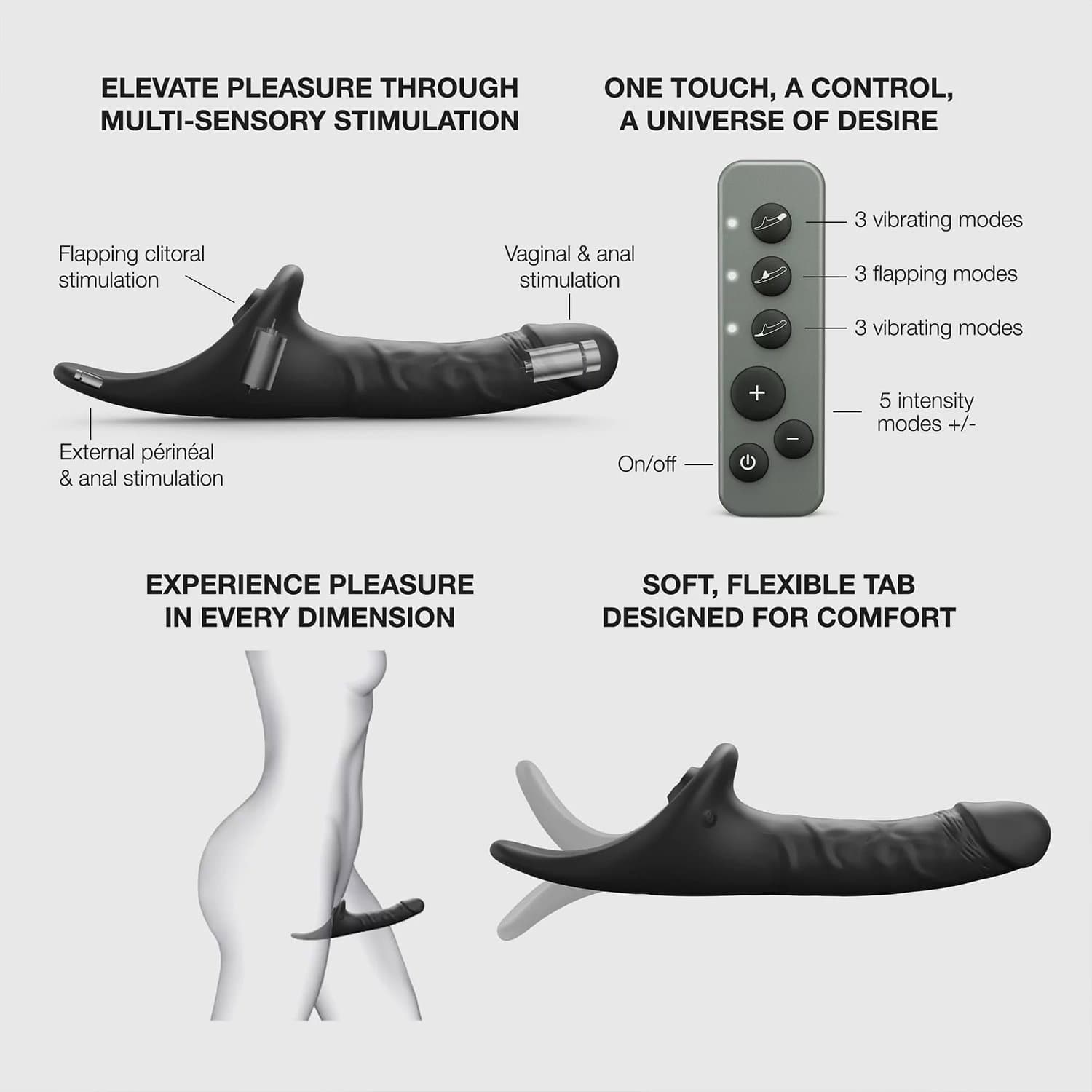 Strap-On-Me - Multi Orgasm Realistic Dildo - Maat XL - Zwart 6