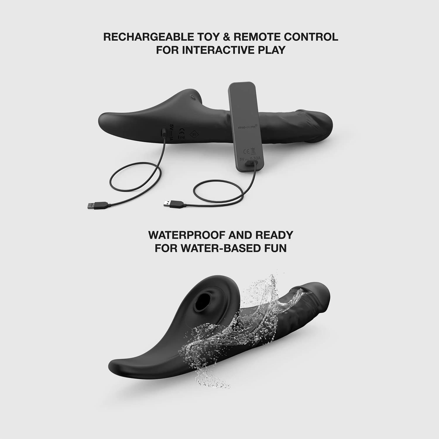 Strap-On-Me - Multi Orgasm Realistic Dildo - Maat XL - Zwart 7