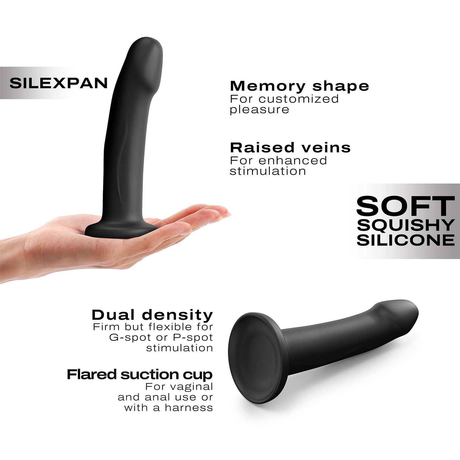 Dorcel - Real Pleasure Dildo - Maat M - Zwart 6