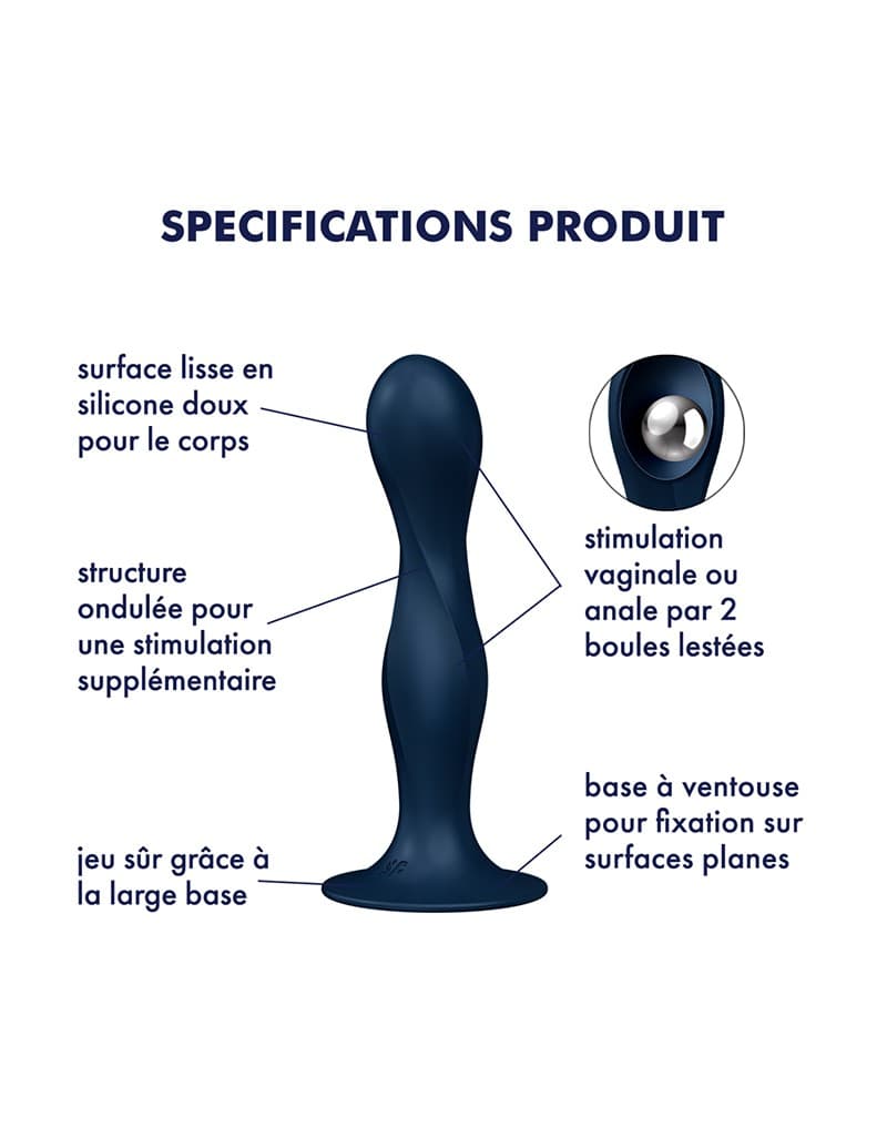 Satisfyer - Dubbele Bal-R - Donkerblauw 4