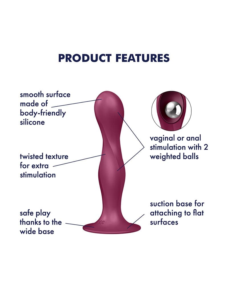 Satisfyer - Dubbele Bal-R - Rood 7